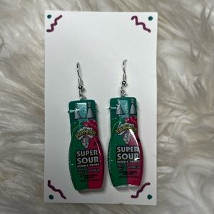 warheads super sour double drop earrings